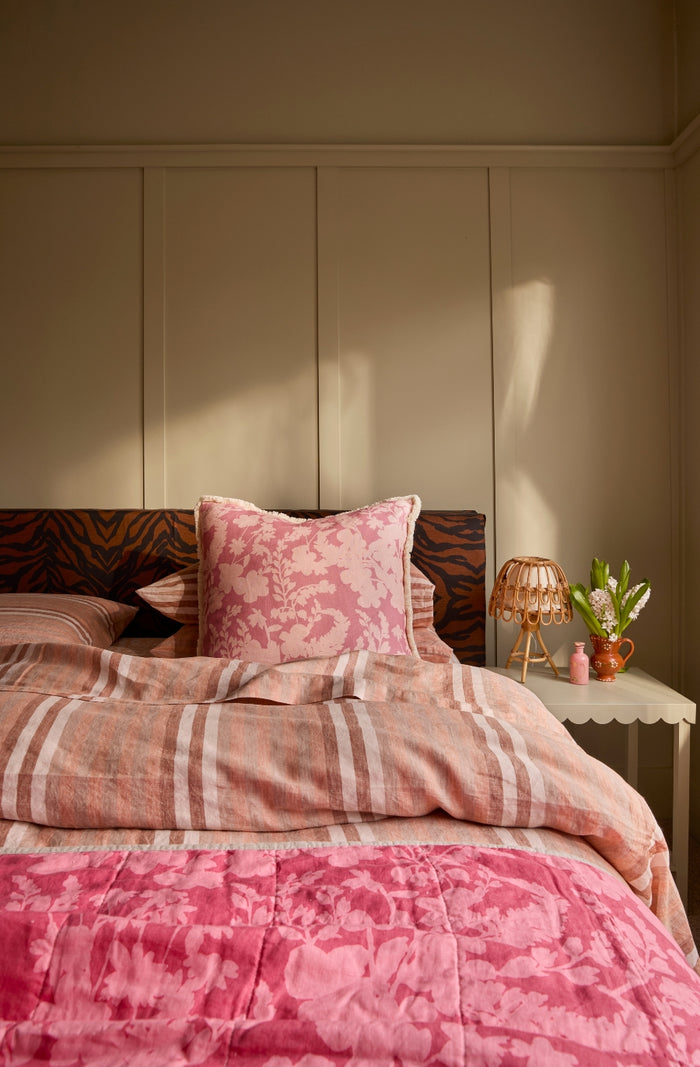 Hazelnut Stripe King Duvet Cover