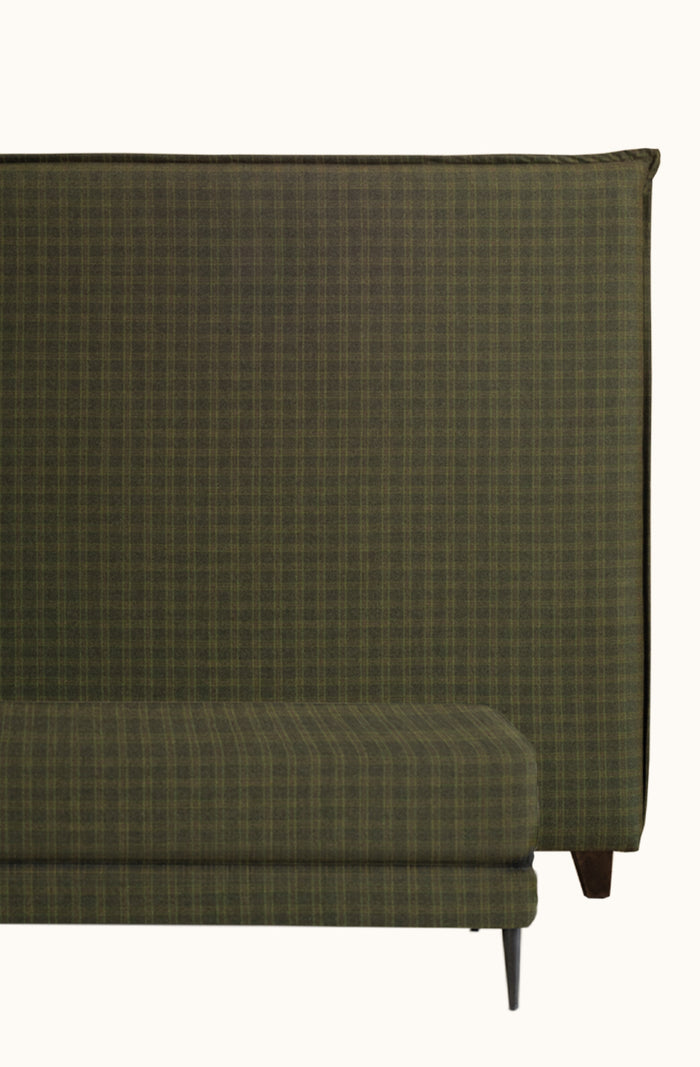 Orlare Deep Moss Plaid Headboard