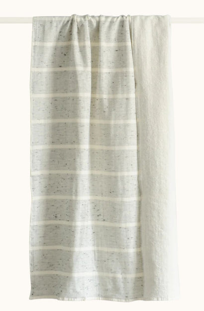 Estiva Bath Towel - Ivory/Grey