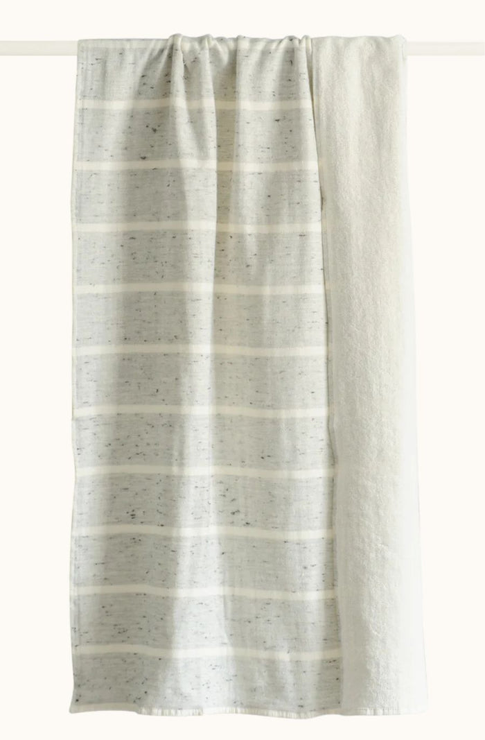 Estiva Bath Towel - Ivory/Grey