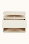 Float Marble Bedside Table - Travertine/Shell