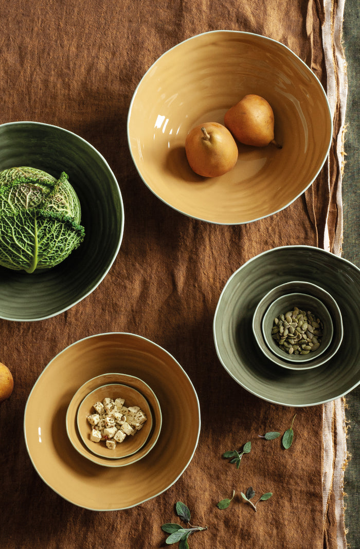 Gather Bowl Celadon/Olive - Medium