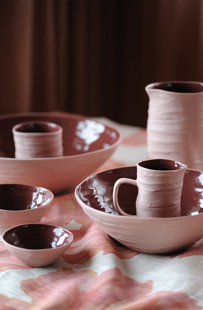 Gather Jug Pink Clay/Merlot - Large