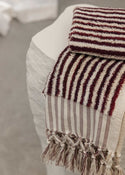 Burgundy Stripe Hand Towel
