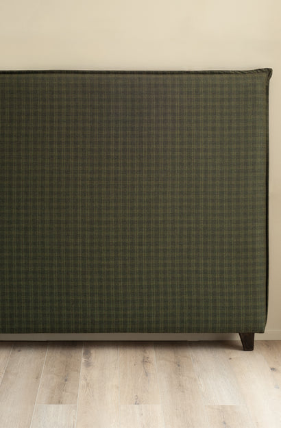 Orlare Deep Moss Plaid Headboard