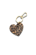 Bag Charm - Heart - Brown