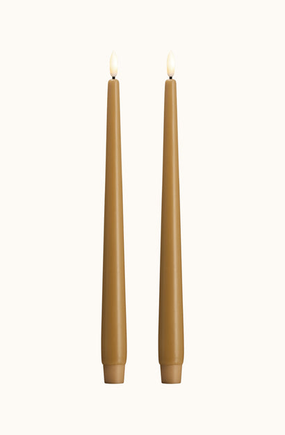 Taper Candle Honey Mustard Pack of 2
