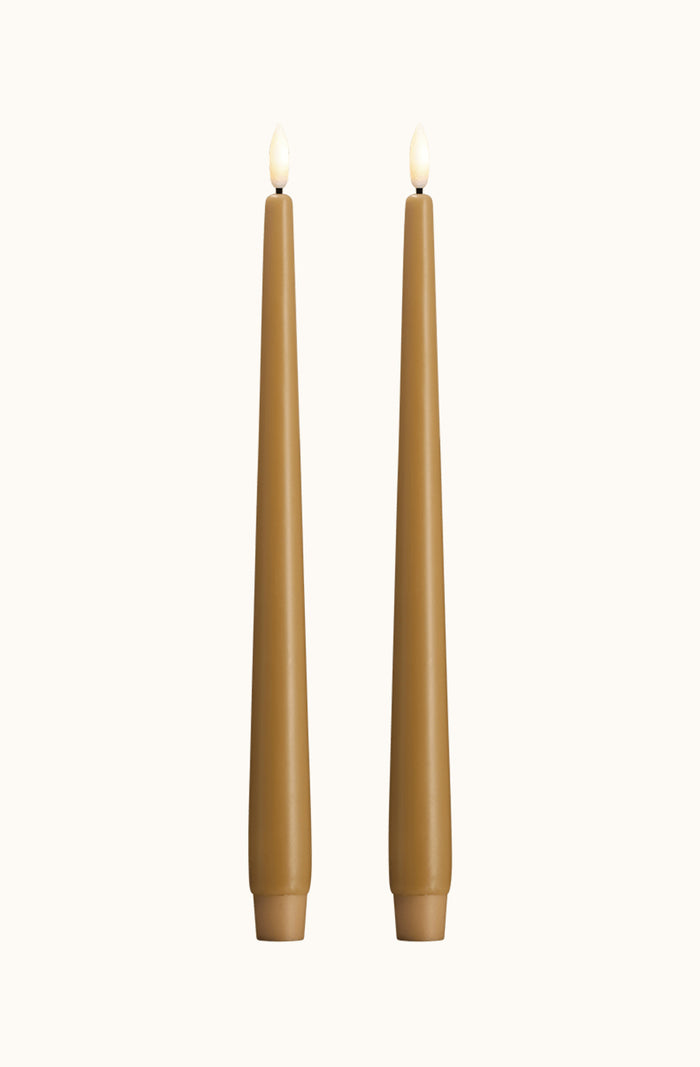 Taper Candle Honey Mustard Pack of 2