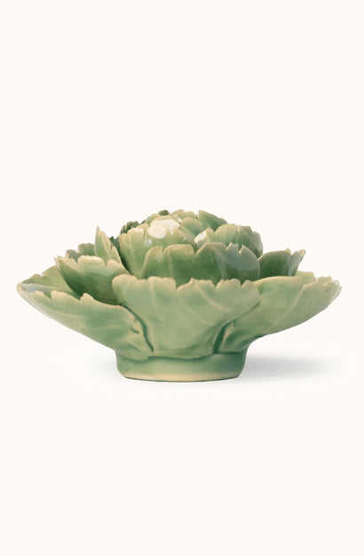 Ceramic Flower - Jade Green English Rose