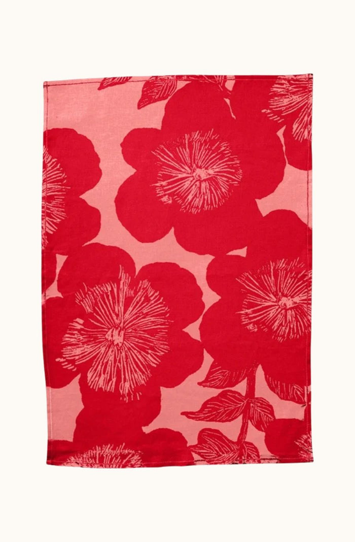 Jardin Pink Tea Towel
