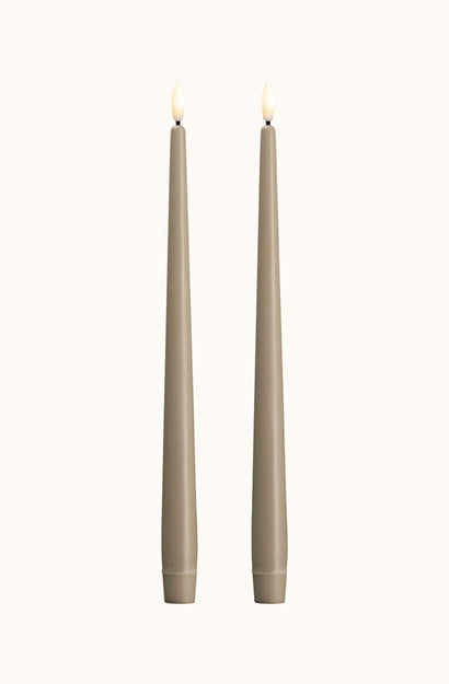 Taper Candle Kit Grey Pack of 2