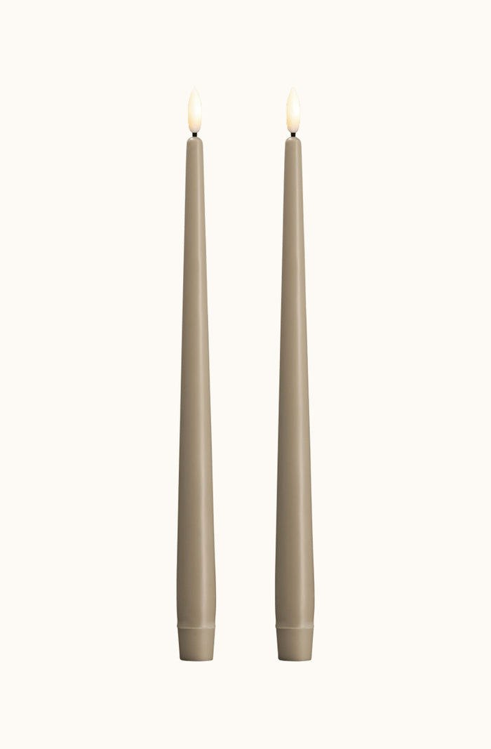 Taper Candle Kit Grey Pack of 2