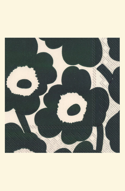 Unikko Cream Green Napkin Set