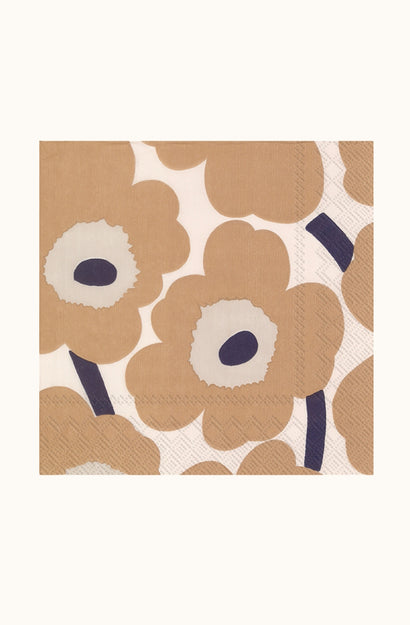 Unikko Cream Linen Napkin Set