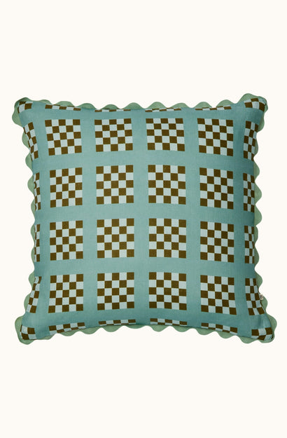 Lattice Blue Cushion
