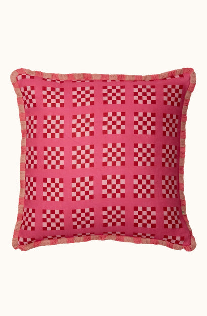 Lattice Pink Cushion
