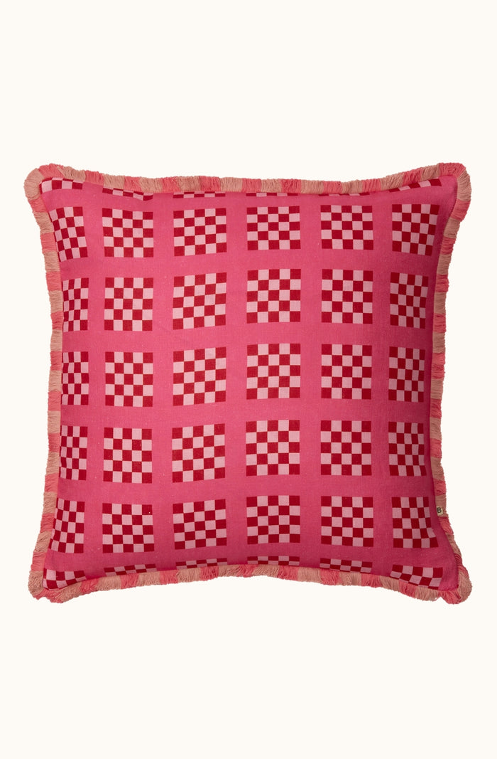 Lattice Pink Cushion