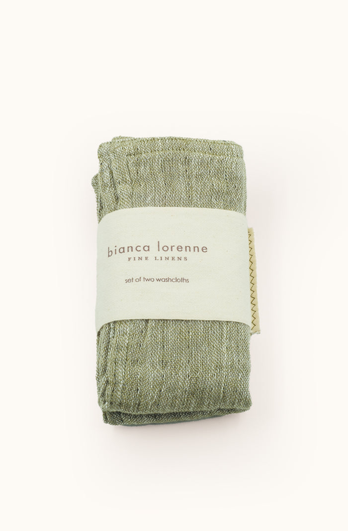 Leggera Moss Washcloths - Set of Two