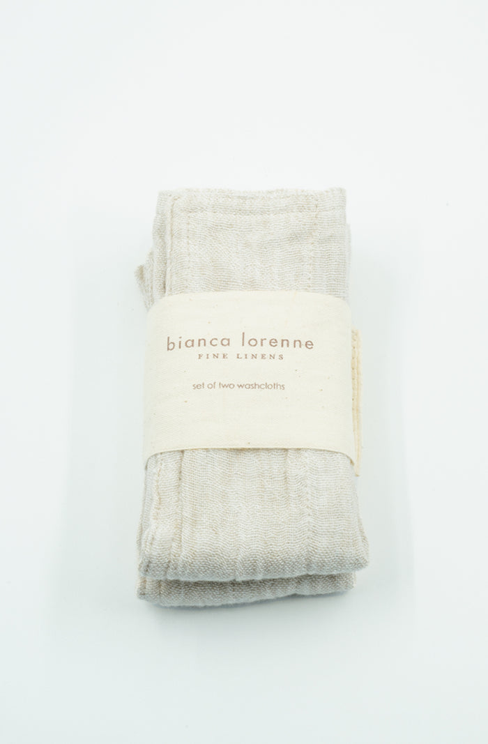 Leggera Oatmeal Washcloths - Set of Two