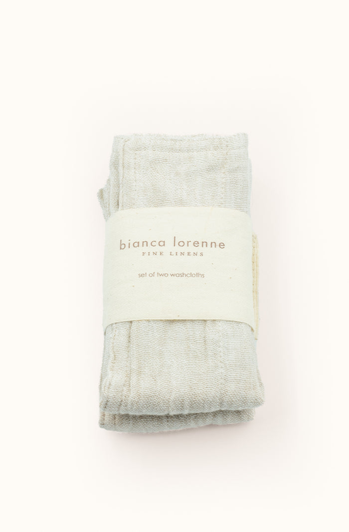 Leggera Oatmeal Washcloths - Set of Two