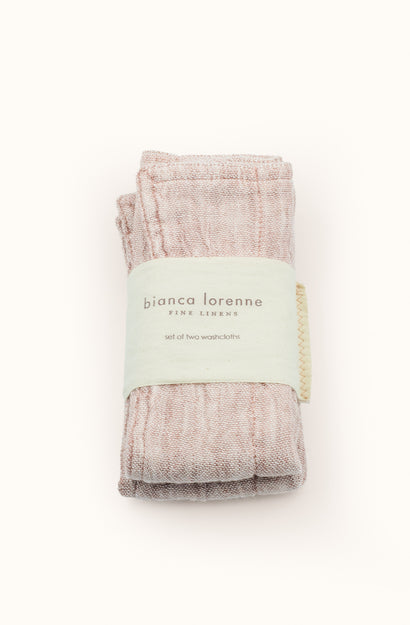 Leggera Pink Clay Washcloths - Set of Two