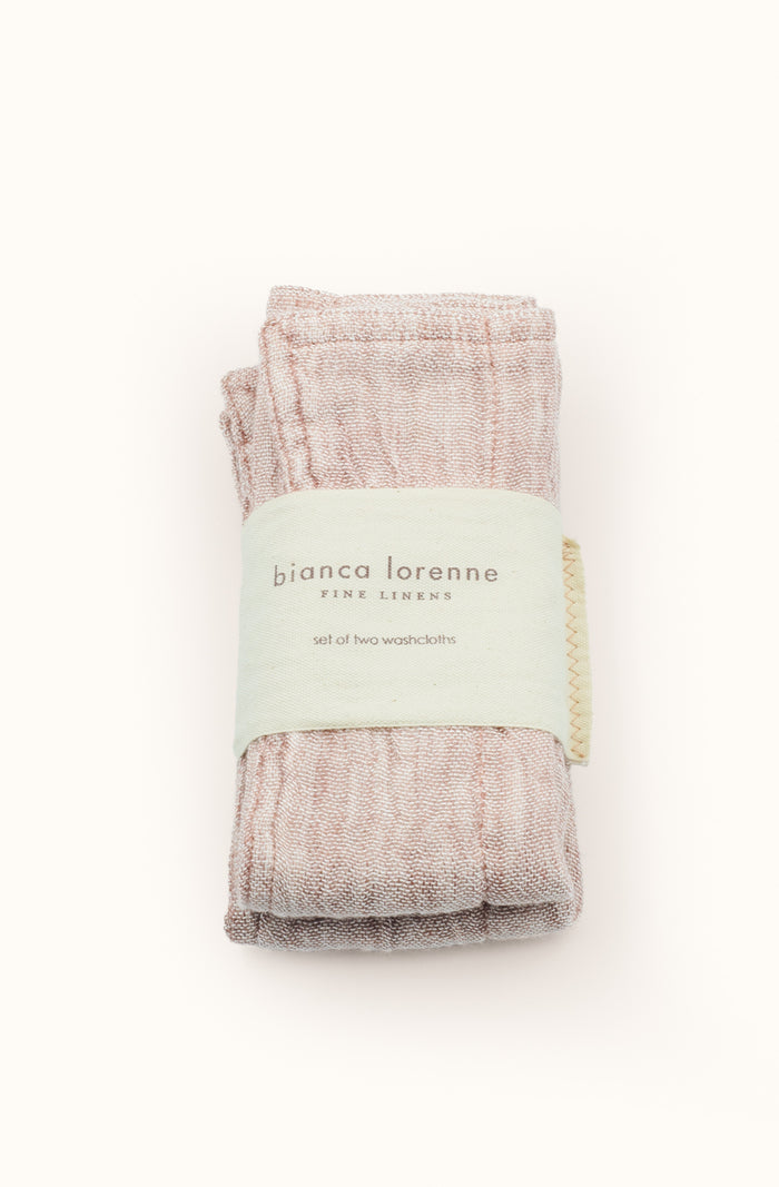 Leggera Pink Clay Washcloths - Set of Two
