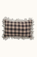 Licorice Gingham Ruffle Pillowcase - Set of 2