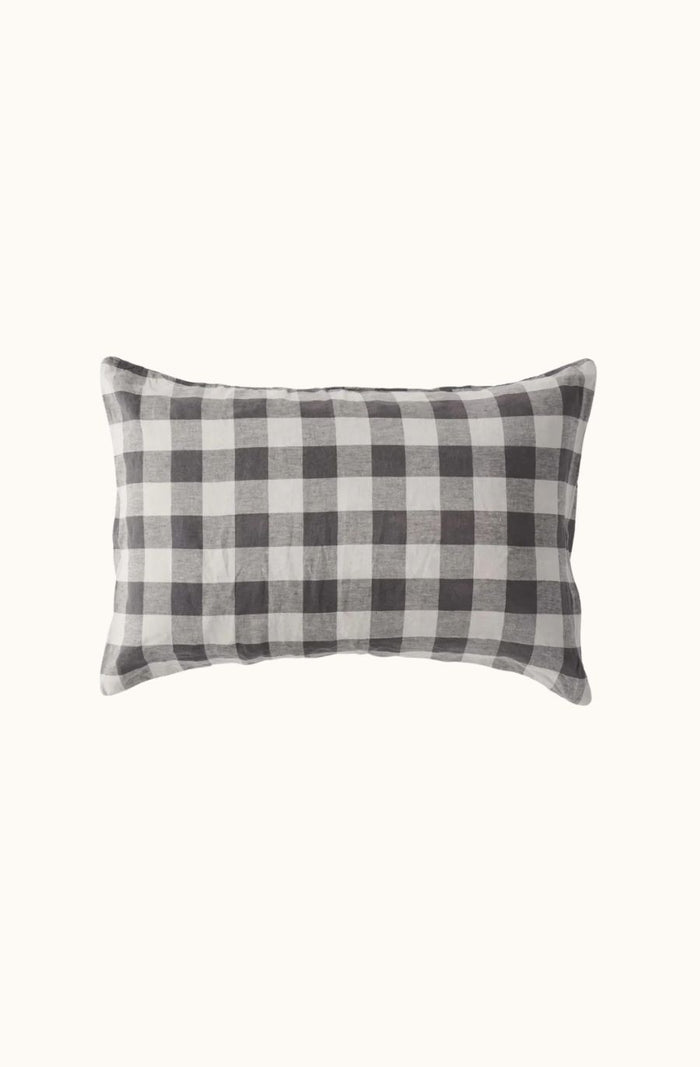 Licorice Gingham Standard Pillowcase - Set of 2