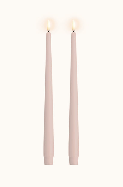 Taper Candle Light Rose Pack of 2