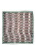Silk Scarf - Mini Logic Khaki - Square