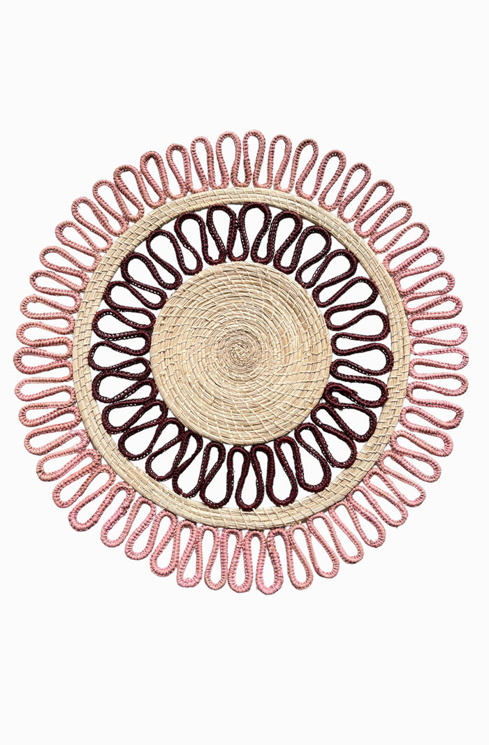 Magnolia Dos Placemat - Burgundy Pink
