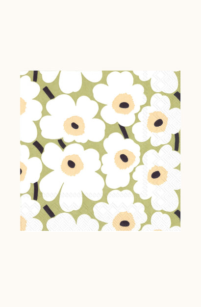 Marimekko Mini Unikko Light Green Napkin Set