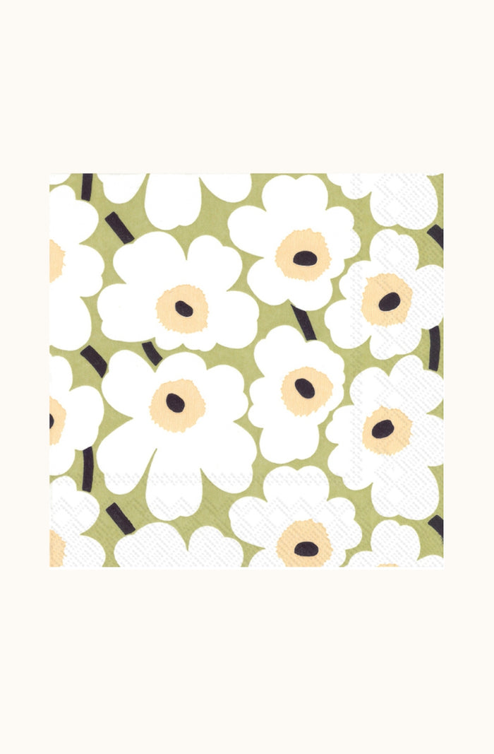 Marimekko Mini Unikko Light Green Napkin Set