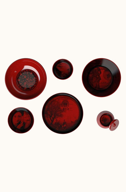 Ming Stackable Dishes - China Red