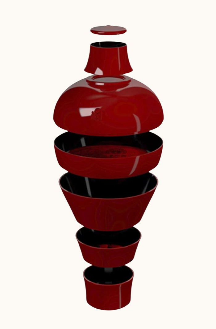 Ming Stackable Dishes - China Red