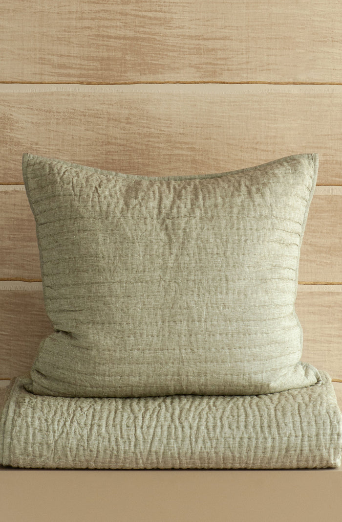 Misaka Light Moss Eurosham Pair