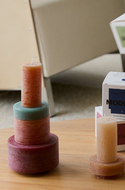 Stackable Candle - Module 6 Burgundy