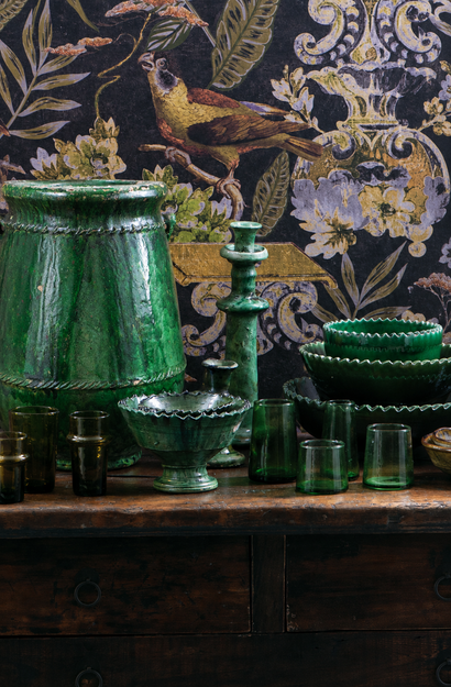 Moroccan Green Urn - 60cm