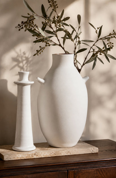 moroccan white candle holder