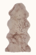 New Zealand Long Wool Sheepskin Rug  - Dove - 1.5 Sheepskins