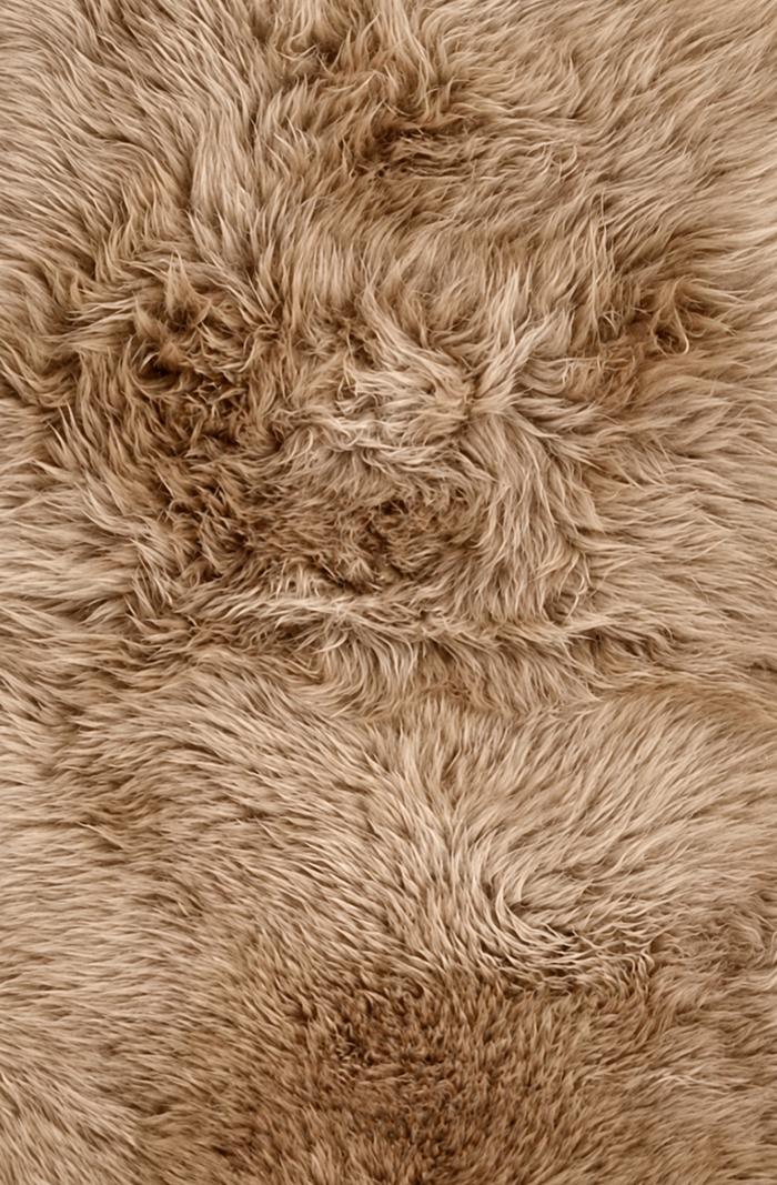 New Zealand Long Wool Sheepskin Rug  - Taupe - 1.5 Sheepskins