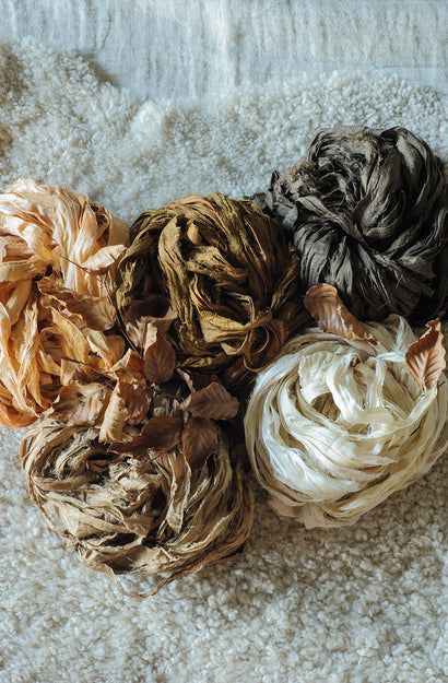Silk Sari Ribbon - Dark Ochre