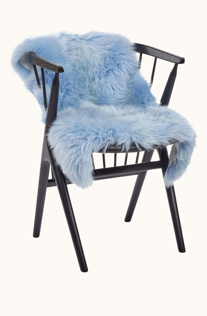 New Zealand Long Wool Sheepskin Rug - Summer Sky