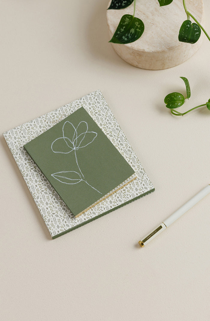 Medium Notebook - Spring Leaves