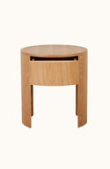Oberon Crescent Bedside Table - Natural Ash