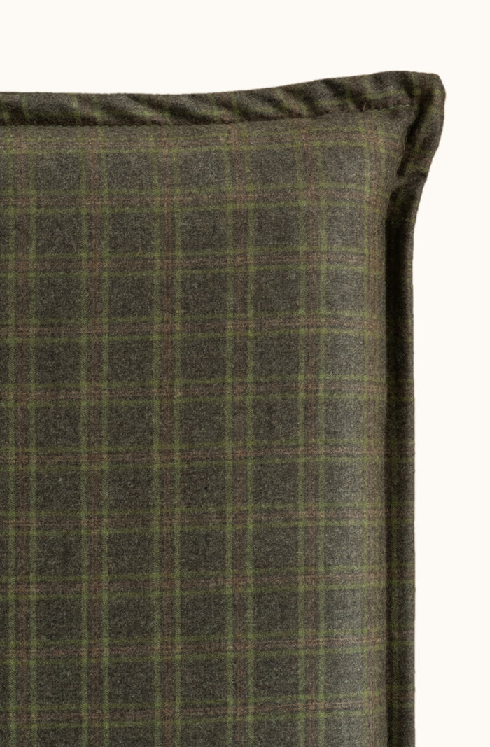 Orlare Deep Moss Plaid Headboard