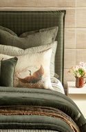 Orlare Deep Moss Plaid Headboard