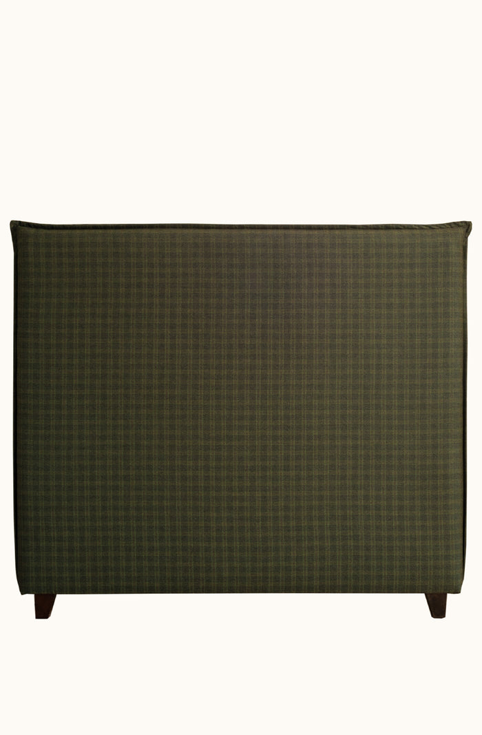Orlare Deep Moss Plaid Headboard