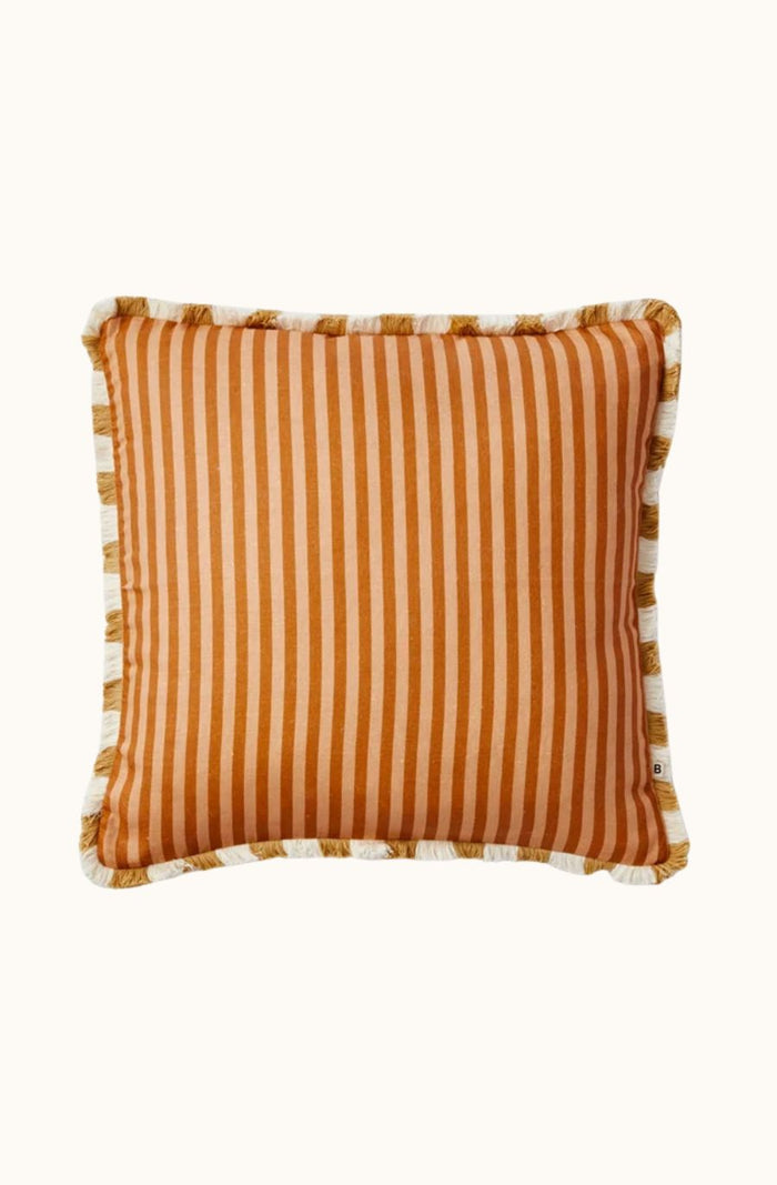 Pinstripe Nutmeg Cushion