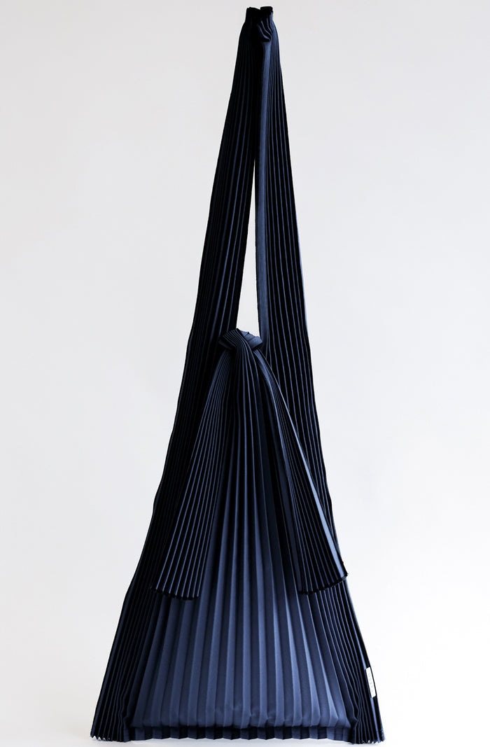 Pleated Bag - Navy